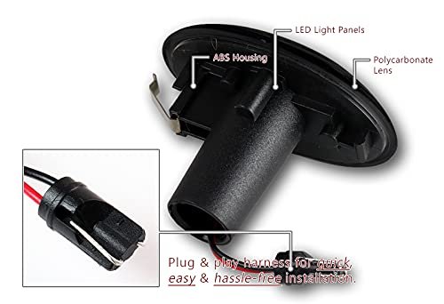 Eparts Front Fender Side Marker Lights Full Led For 07-15 Mini Cooper R55 R56 R57 R58 R59 2007 2008 2009 2010 2011 2012 2013
