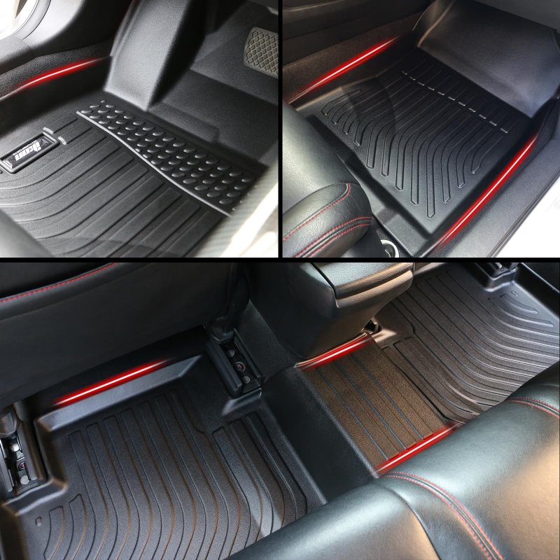 All Weather 3d Tpe Floor Mats For 2022 2026 Hyundai Santa Cruz Waterproof Anti Slip Full Set Car Interior Accessories Black