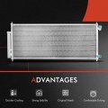 A-premium Engine Coolant Radiator A C Condenser Cooling Fan Assembly Compatible With Honda Fit 2007-2008 1 5l Automatic