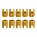 Uxcell Self Tapping Threaded Inserts 15pcs Inner M5-0 8 Outer M8x10 Carbon Steel Slotted Thread Repair Nuts