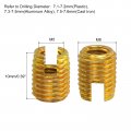 Uxcell Self Tapping Threaded Inserts 15pcs Inner M5-0 8 Outer M8x10 Carbon Steel Slotted Thread Repair Nuts