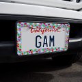 Jelly Bean Candy Pattern License Plate Tag Frame