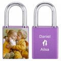 Memediy Personalized Love Lock Engraving Photo Custom Picture For Couples Men Women Boyfriend Girlfriend Lover Aluminum