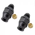 Secosautoparts 2pcs 5 16 Tube To 6 An Male Adapter Fitting With Brass Ferrule Hardline Black