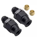 Secosautoparts 2pcs 5 16 Tube To 6 An Male Adapter Fitting With Brass Ferrule Hardline Black