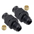 Secosautoparts 2pcs 5 16 Tube To 6 An Male Adapter Fitting With Brass Ferrule Hardline Black