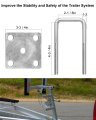 2pcs U Bolt Kit Fit For 2x2 Axle 4 3 Inch Long 2 Wide Boat Trailer Leaf Springs Spring Bolts With Nuts And Frame Plate