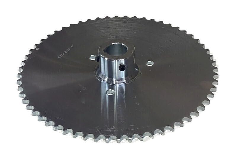 60 Tooth Sprocket Hub For Yerf Dog 32001 3203 3204 3205 3208 40 420 Chain 1 In Bore With 1 4 Keyway 2 7 8 Mount Hole Distance