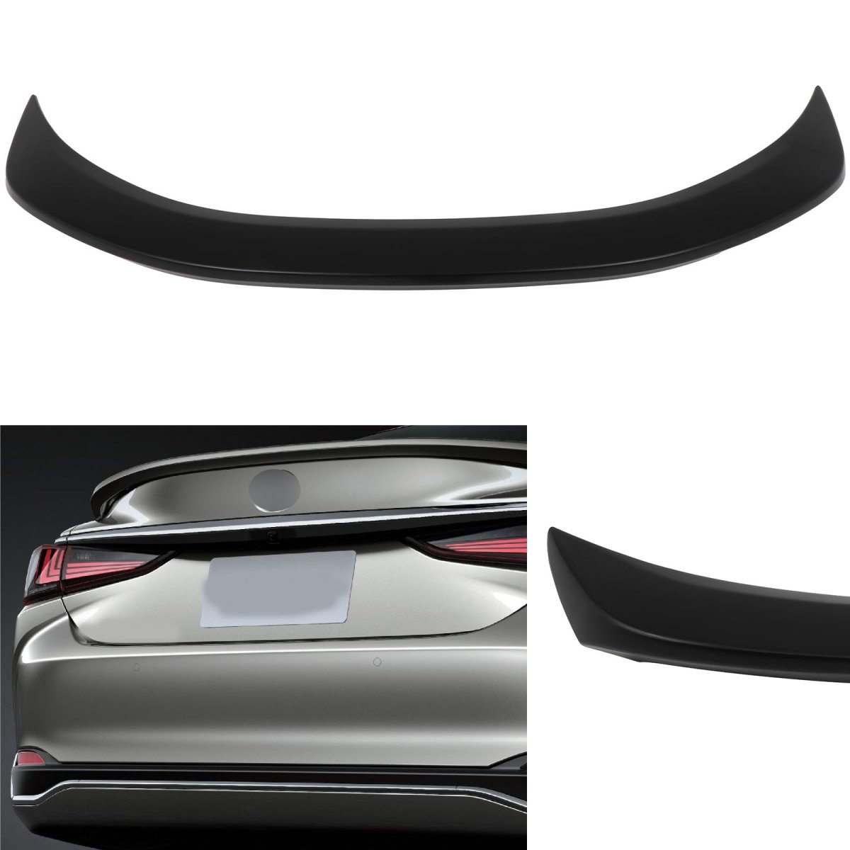 Rear Trunk Spoiler Wing For Lexus Es350 And Es300h 2019 2023 Matte Black Abs Adjustable Racing Aerodynamic Performance