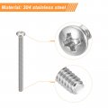 Uxcell 4-40x1-1 2 Pan Head Machine Screws 304 Stainless Steel 18-8 Screw Phillips Drive Fully Threaded Bright Finish Pack Of 25