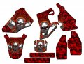 1996-2002 Cr 80 Flaming Gearhead Red Senge Graphics Base Kit For Honda 