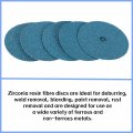Waltyotur Zirconia Resin Grinding And Sanding Discs 5 X 7 8 24 Grit Used For Mixing Finishing Polishing 25 Pack
