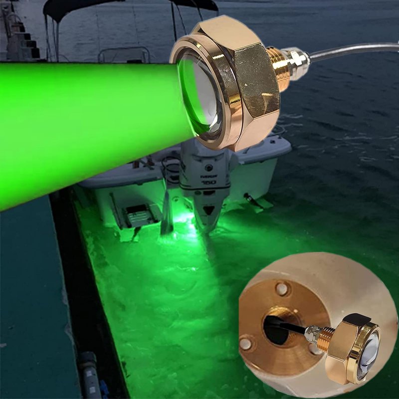 1 2 In Npt Rgbw Boat Drain Plug Lights Led Underwater Stainless Steel Stern Light With Ir Remote And App Control Pack