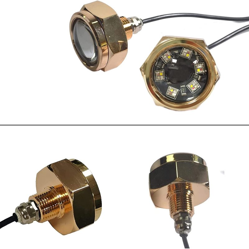 1 2 In Npt Rgbw Boat Drain Plug Lights Led Underwater Stainless Steel Stern Light With Ir Remote And App Control Pack