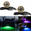 1 2 In Npt Rgbw Boat Drain Plug Lights Led Underwater Stainless Steel Stern Light With Ir Remote And App Control Pack