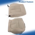 2pcs Tan Cloth Seat Cover Front Passenger Side Bottom And Top Lean Back Replacement For F150 Xlt 2011-2014