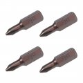 Uxcell 4pcs Phillips Bits 1 4inch Hex Shank 25mm Length Cross Ph1 Magnetic Screw Driver S2 Screwdriver Bit