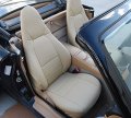 Iggee Designed For Mazda Miata 2001-2005 Beige Artificial Leather Custom Made Original Fit Seat Cover 