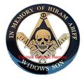 Masonic Rite In Memory Of Hiram Abbif The Widow Son Black And G Auto Emblem For Masons 