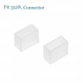 Uxcell 50pcs Silicone Plug Fit 3528 8mm Wide Led Tube Strip Light End Cap Cover White