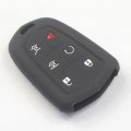 Kcpros 2pcs Rubber Silicone 6 Buttons Smart Key Fob Cover Case Protector Keyless With Keychain For Cadillac Escalade 2015 2016