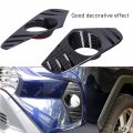 Fydun Fog Light Cover 2 Pcs Carbon Fiber Style Abs Front Lamp Covers Decorative For Rav4 2019 To 2021