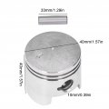 40mm Piston Kit Steel Alloy Pin Ring Clip Set For 2 Stroke 49cc 50cc Moped Scooter Dirt Bike