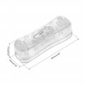 Uxcell Inline Cord Switch Ac 250v 2a Spst Feed-through Rocker For Bedroom Table Lamp Desk Light Clear Pack Of 5