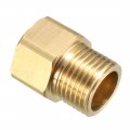 Uxcell Brass Threaded Pipe Fitting 1 2 Pt Male X Female Coupling 5pcs