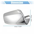 X Autohaux 1 Pair Car Exterior Chrome Plated Mirror Cover Top Half Mirrora Cover Cap Overlay For Gmc Terrain 2010-2017