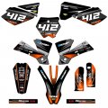 2003-2004 Sx Surge Black Senge Graphics Complete Kit With Rider I D For Ktm 