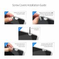 Ipick Image For Ford Mustang Tri-bar In Black On Two Abs Plastic License Plate Frame Screw Cover Set