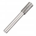 Uxcell Diamond Burrs Bits Grinding Drill Carving Rotary Tool For Glass Stone Ceramic 120 Grit 1 4 Shank 8mm Cylinder 5 Pcs