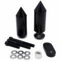 Httmt- Spike Frame Slider Guard Crash Protector Pad Aluminum For 2006-2007 Yzf R6 Black P N Mt290-002