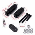 Httmt- Spike Frame Slider Guard Crash Protector Pad Aluminum For 2006-2007 Yzf R6 Black P N Mt290-002