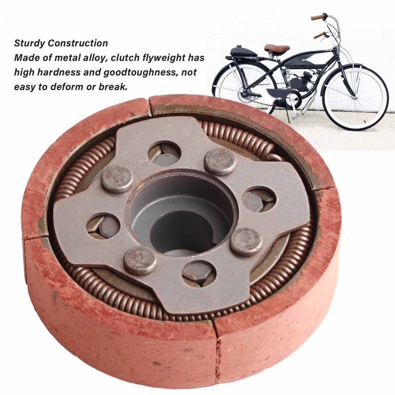 Engine Clutch Flyweight 76mm With Slot Metal Alloy For 4 Stroke 49cc Motorized Gas Bike