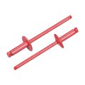 50 Pcs 1 8 In X 3 Large Flange Head Blind Rivets Zinc Plated Carbon Steel Grip And Mandrel Cap Red 
