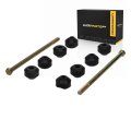 Front Stabilizer Bar Link Set For Gmc Yukon 2007 2020 Polyurethane Black Bushings Silver Classification Threaded Open End And