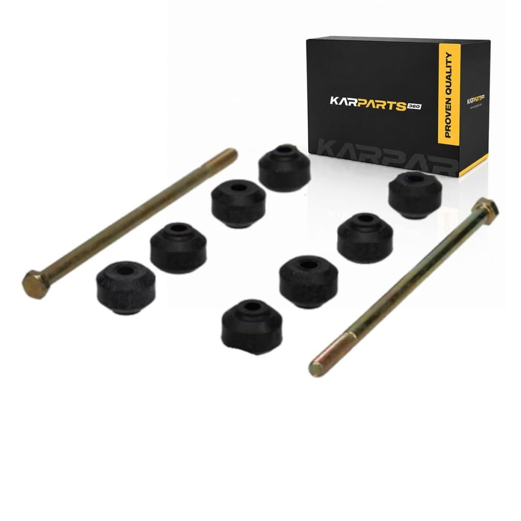 Front Stabilizer Bar Link Set For Gmc Yukon 2007 2020 Polyurethane Black Bushings Silver Classification Threaded Open End And