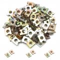 Uxcell 50pcs 6mm Hole Spring Metal Plate U-type Clips Splash Guard Nuts For Car