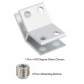 Uxcell 135 Degree Glass Clamp For 10-12mm Thickness Adjustable Double Side Shelf Support Bracket Aluminum Alloy Clip Holder