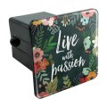 Graphics More Live With Passion Floral Inspirational Tow Trailer Hitch Cover Plug Insert