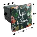 Graphics More Live With Passion Floral Inspirational Tow Trailer Hitch Cover Plug Insert