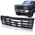 Front Bumper Grille For Ford Bronco 1992-1996 Fit F150 F250 F350 1992-1997 F4tz8200a Fo1200173 F2tz13064d Gloss Black 