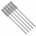 Uxcell 5 Pcs T7 Magnetic Torx Screwdriver Bits 1 4 Inch Hex Shank 3 94-inch Length S2 Security Tamper Proof Screw Driver Kit
