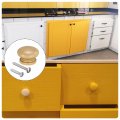 Uxcell Wood Pull Handles 1 3 6pcs Wooden Drawer Unfinished Knobs Pulls For Kitchen Furniture Wardrobe Cupboard With Screws