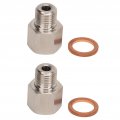 1 8in Npt Female To M10x1 0 Male Stainless Steel Pressure Gauge Sender Adapter Universal Leakproof Easy Install For Car Oil 