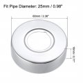 Uxcell Round Escutcheon Plate 60x18mm Stainless Steel Polishing For 25mm Diameter Pipe 2pcs