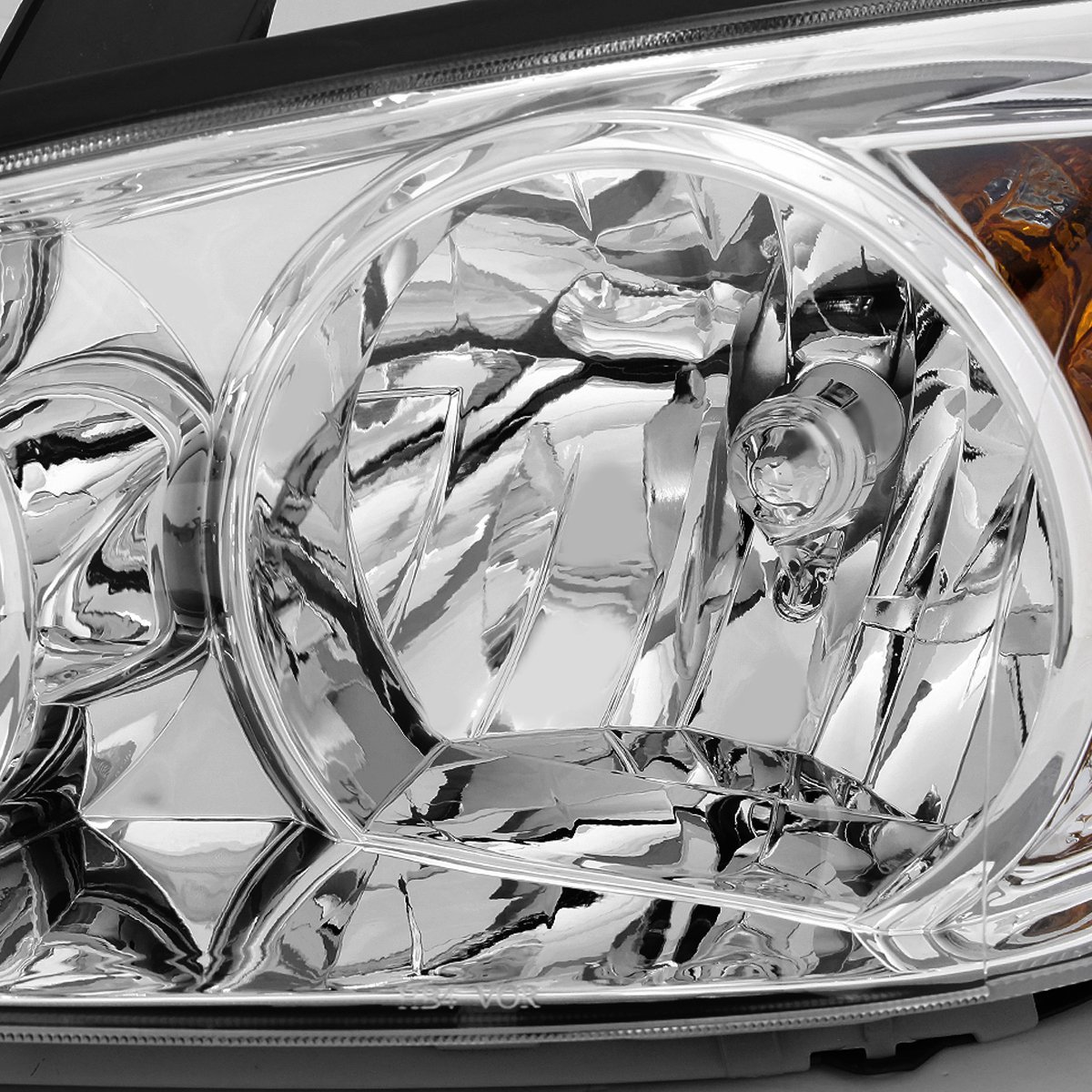 Auto Dynasty Chrome Housing Amber Corner Headlight Head Lamps Tool Kit For Camry 02-04
