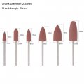 Uxcell Mounted Grinding Bits Grinder Heads Different Head Shapes Silicone Polishing Wheels For Rotary Tools Brown 6pcs